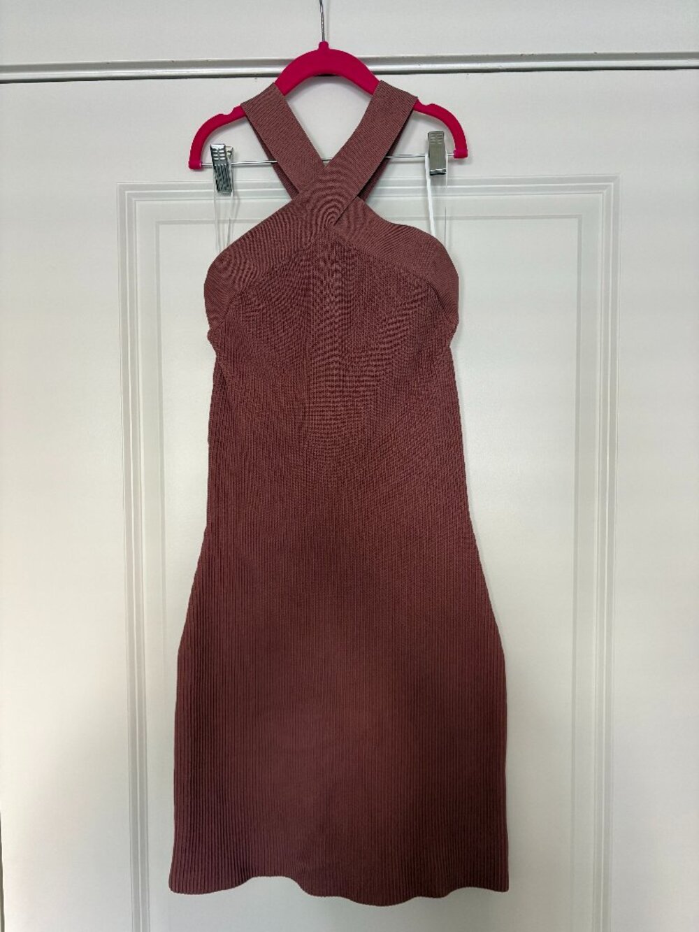 Aritzia Babaton Sculpt Knit Criss-Cross Dress